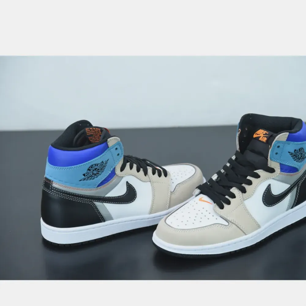 Air Jordan 1 High OG Pro White/Multi-Color-Total Orange  DC6515-100