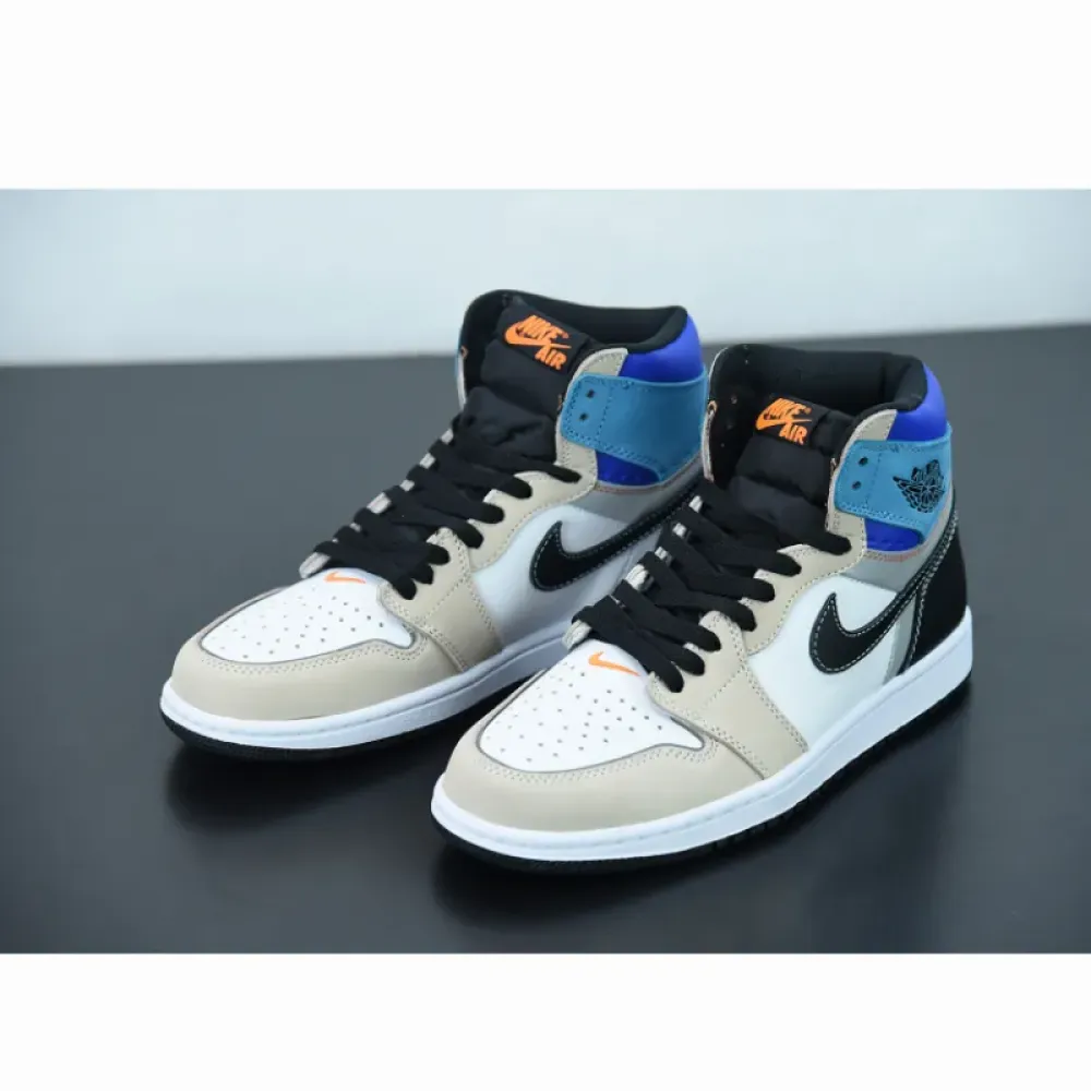 Air Jordan 1 High OG Pro White/Multi-Color-Total Orange  DC6515-100