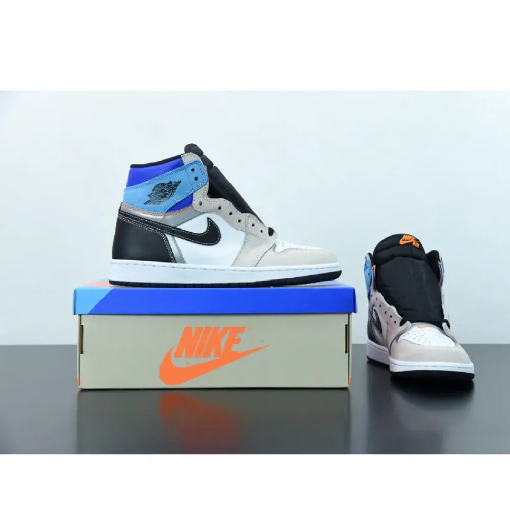 Air Jordan 1 High OG Pro White/Multi-Color-Total Orange  DC6515-100