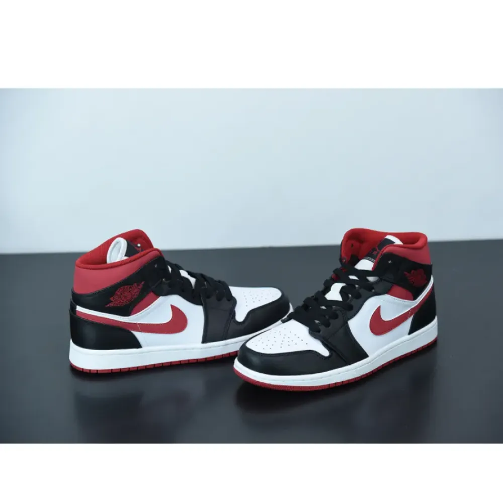 Air Jordan 1 Mid “Metallic Red” White/Gym Red-Black  554724-122