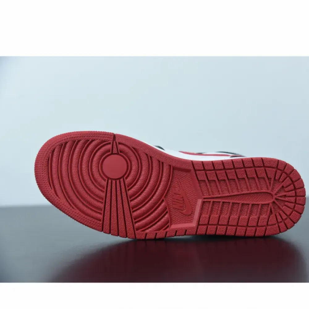 Air Jordan 1 Mid “Metallic Red” White/Gym Red-Black  554724-122