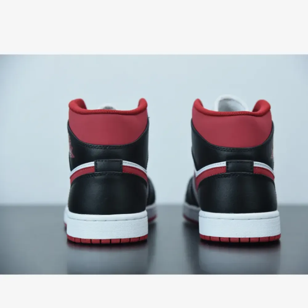 Air Jordan 1 Mid “Metallic Red” White/Gym Red-Black  554724-122
