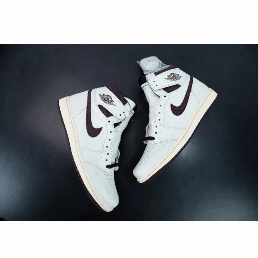 A Ma Maniere x Air Jordan 1 High OG Sail/Burgundy Crush DO7097-100