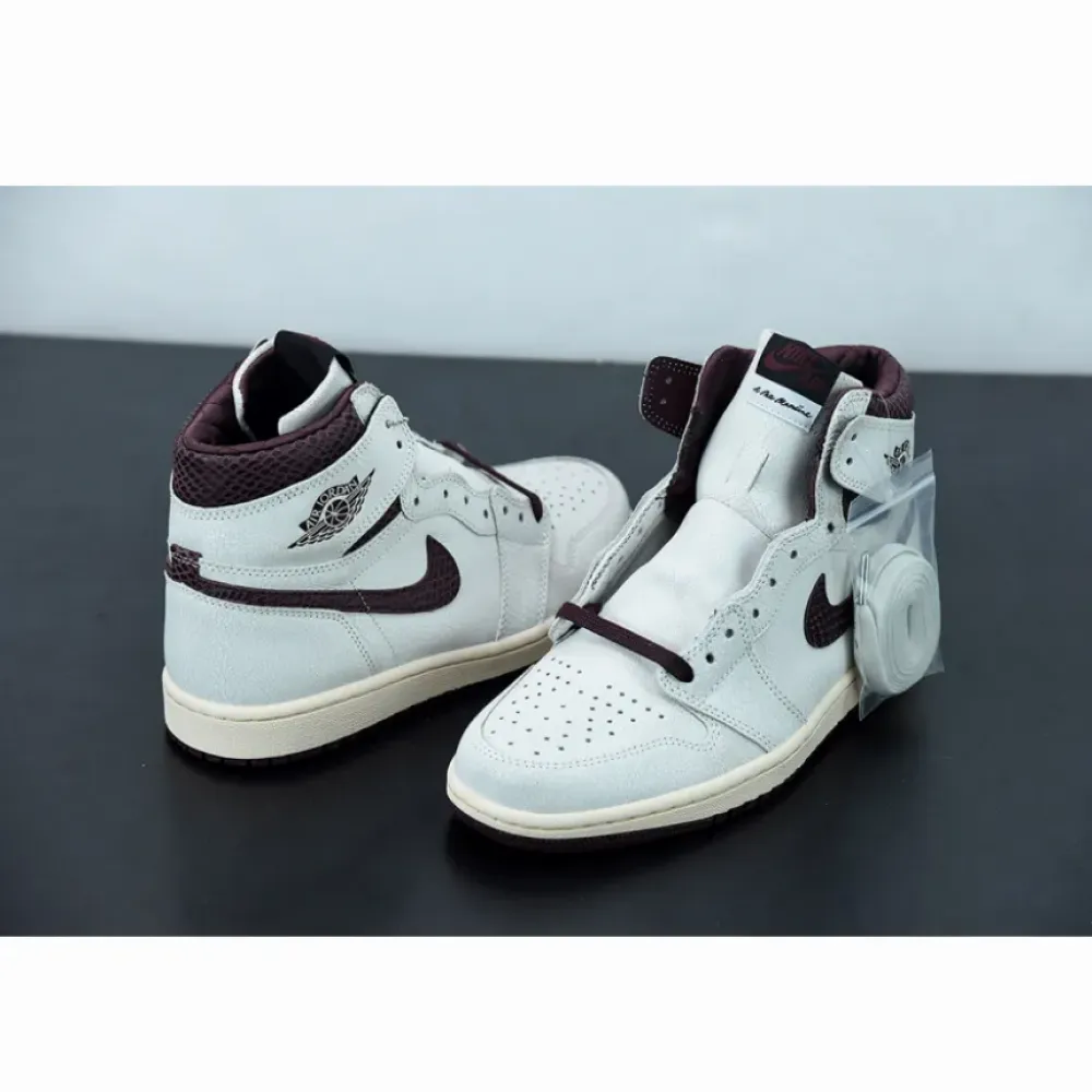 A Ma Maniere x Air Jordan 1 High OG Sail/Burgundy Crush DO7097-100