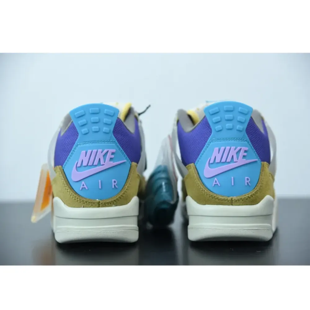Union x Air Jordan 4 Desert Moss/Turquoise Blue-Dark Iris  DJ5718-300