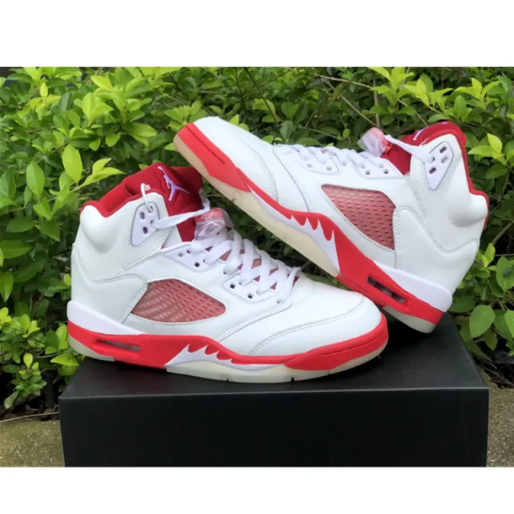 Air Jordan 5 White/Pink Foam-Gym Red  440892-106