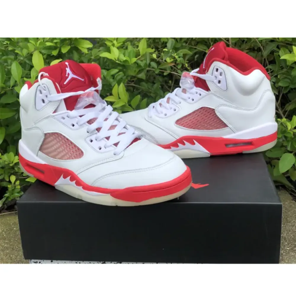 Air Jordan 5 White/Pink Foam-Gym Red  440892-106