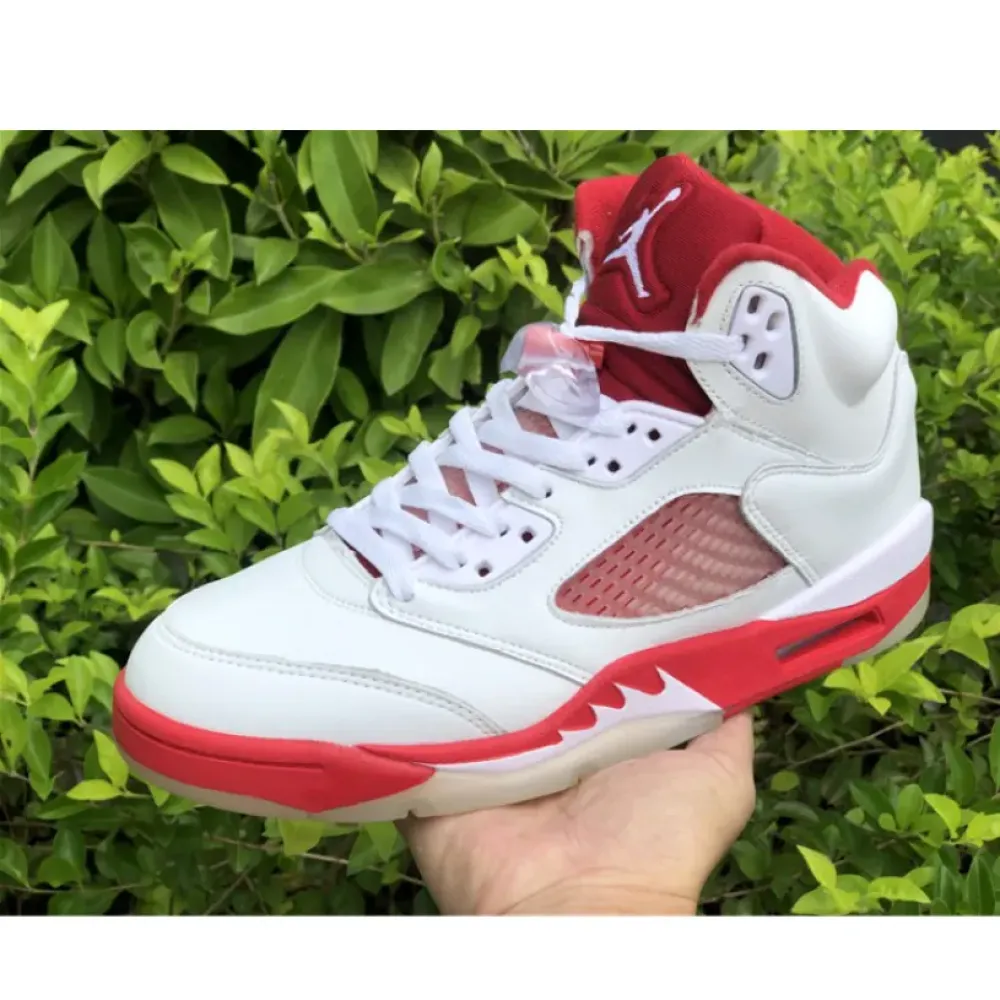 Air Jordan 5 White/Pink Foam-Gym Red  440892-106