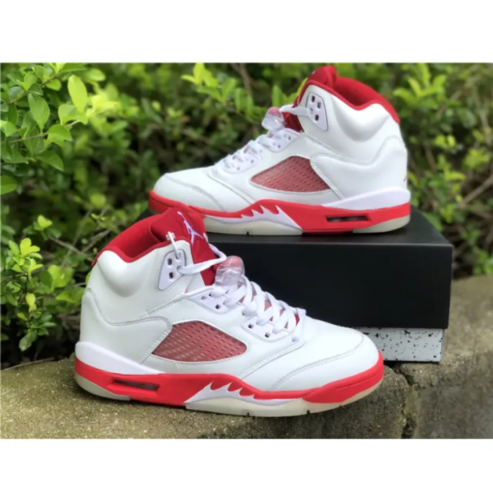 Air Jordan 5 White/Pink Foam-Gym Red  440892-106