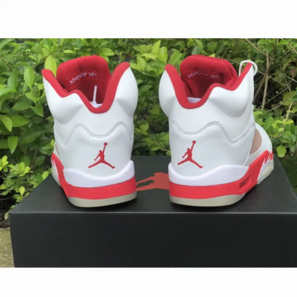 Air Jordan 5 White/Pink Foam-Gym Red  440892-106