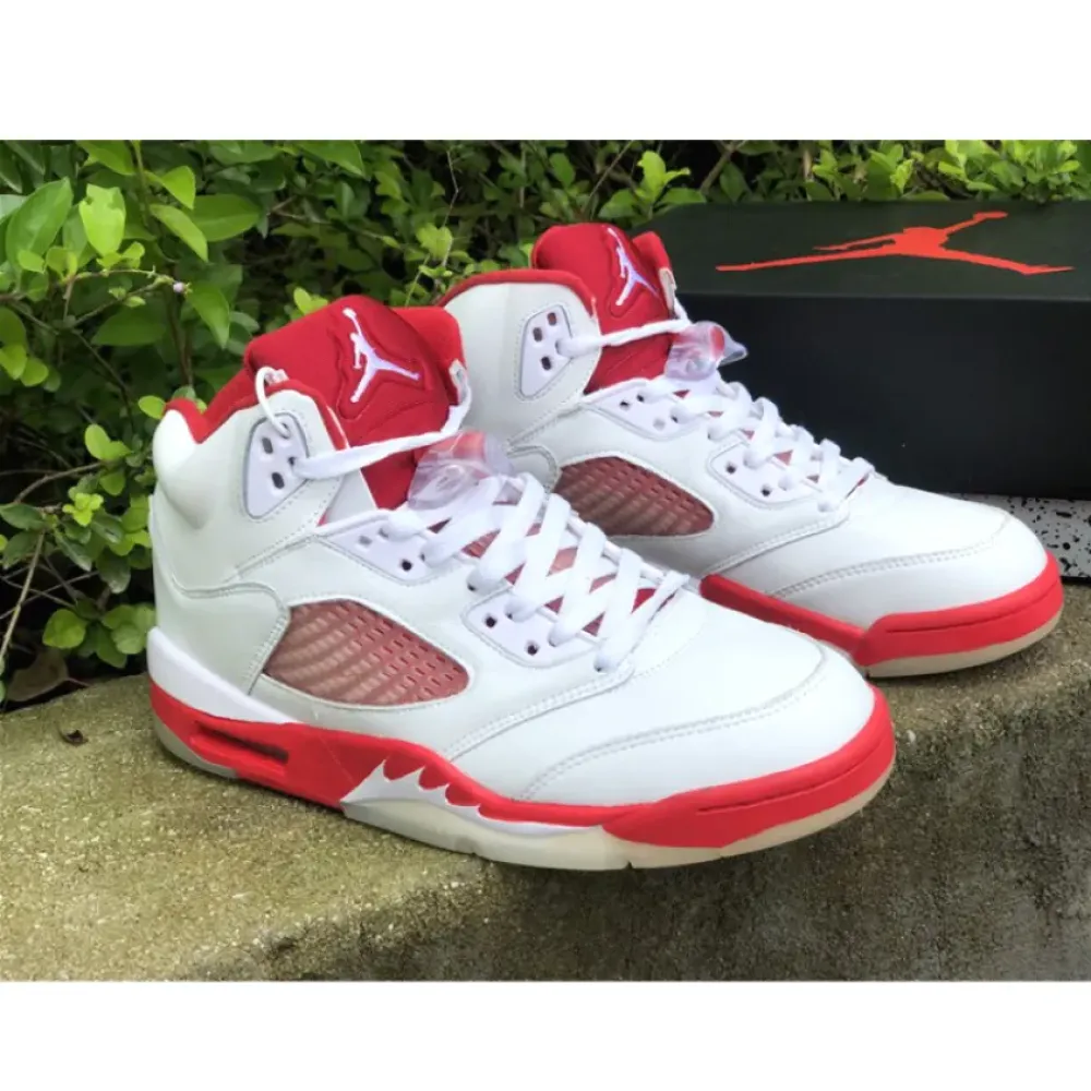 Air Jordan 5 White/Pink Foam-Gym Red  440892-106