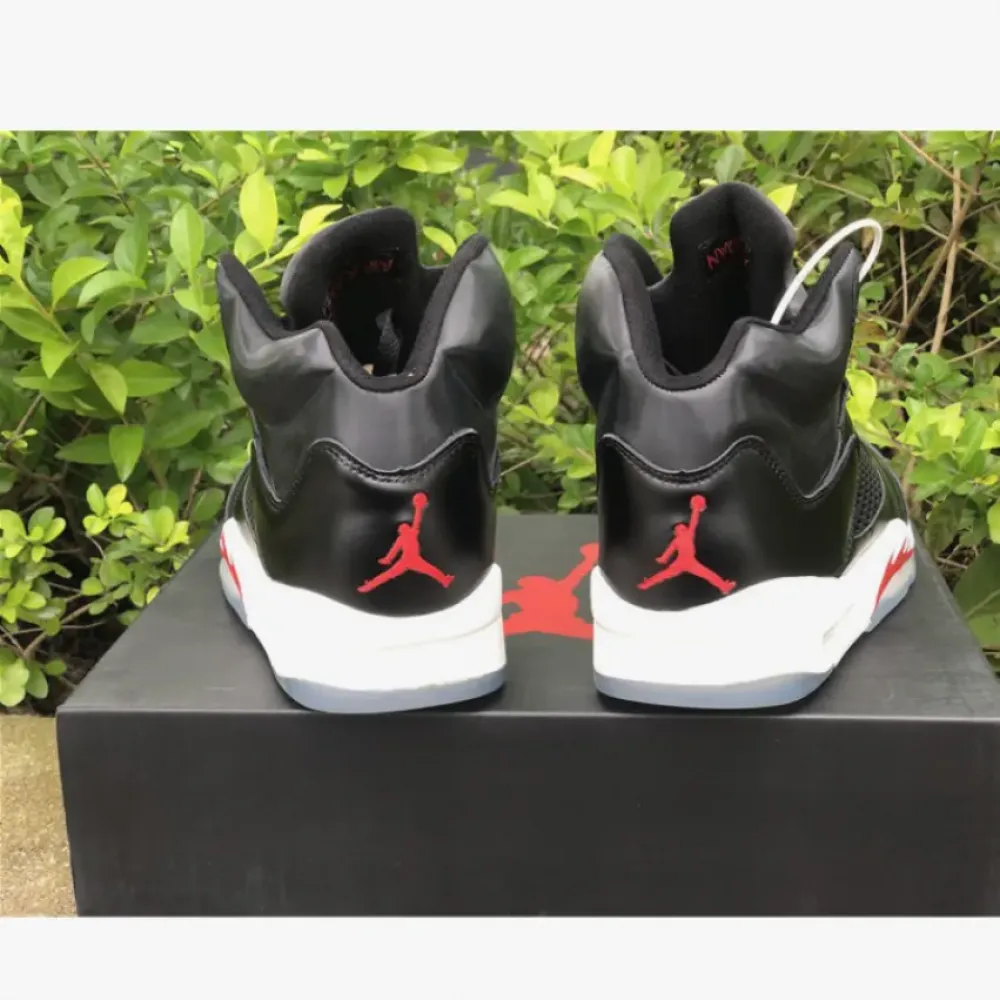 Air Jordan 5 Black/Muslin-Fire Red  CT8480-001