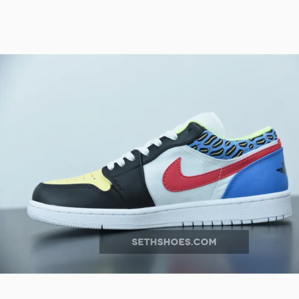 Air Jordan 1 Low Black/Light Fusion Red-White-Coast  DH5927-006