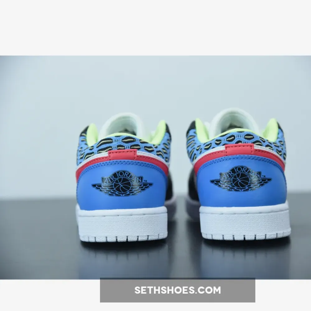 Air Jordan 1 Low Black/Light Fusion Red-White-Coast  DH5927-006