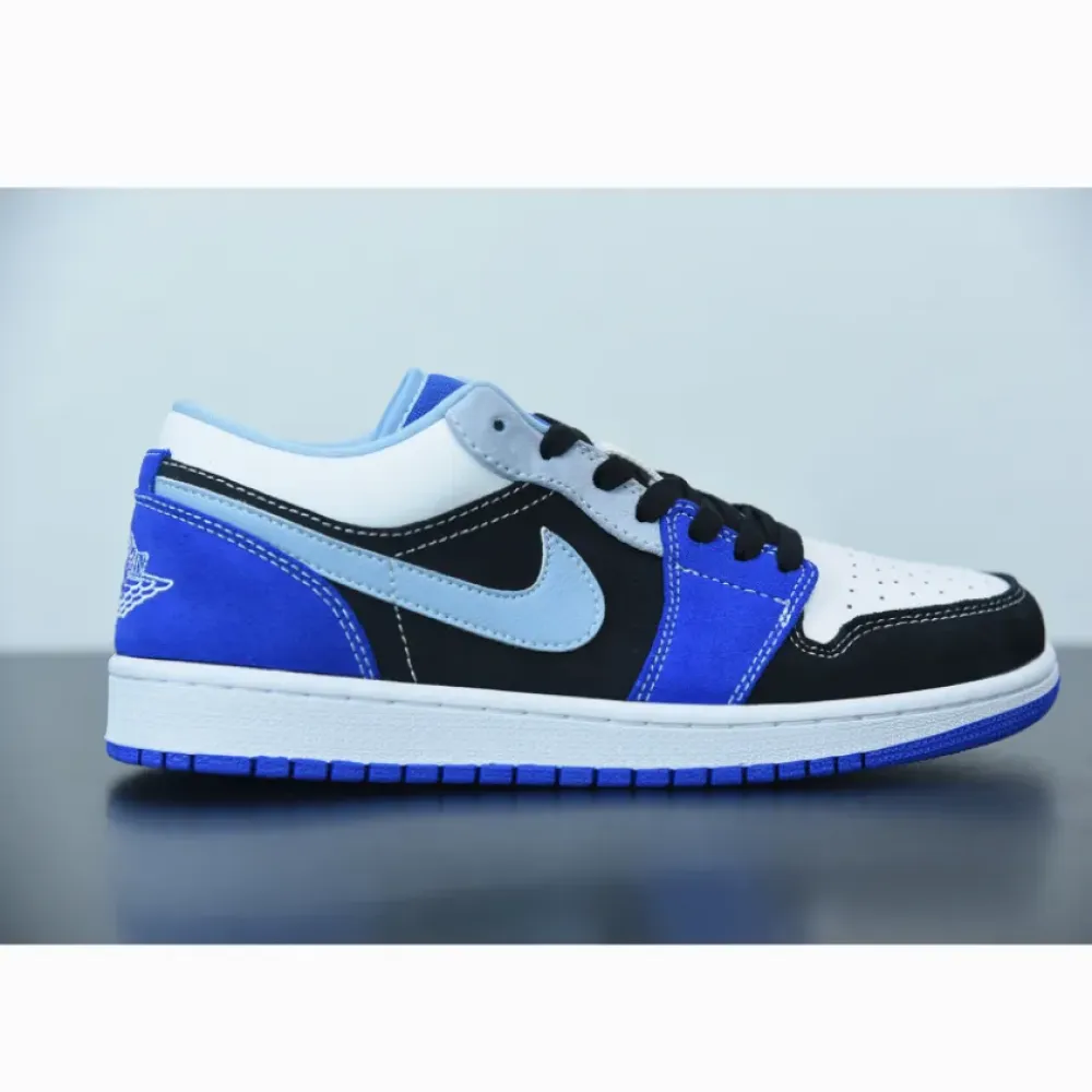 Air Jordan 1 Low Blue Black White  DH0206-400