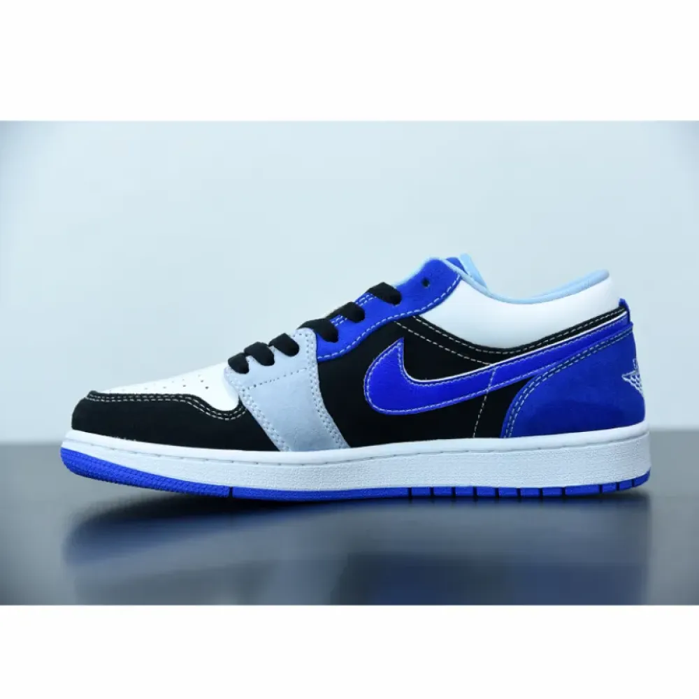 Air Jordan 1 Low Blue Black White  DH0206-400