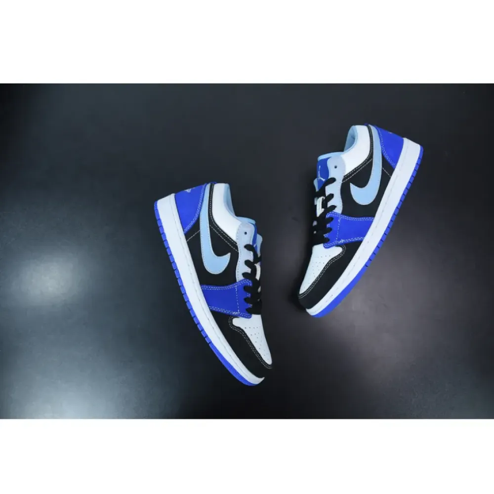Air Jordan 1 Low Blue Black White  DH0206-400