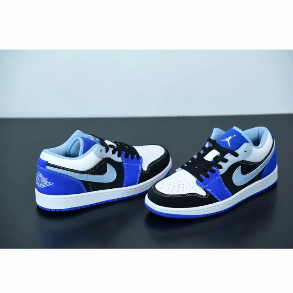 Air Jordan 1 Low Blue Black White  DH0206-400