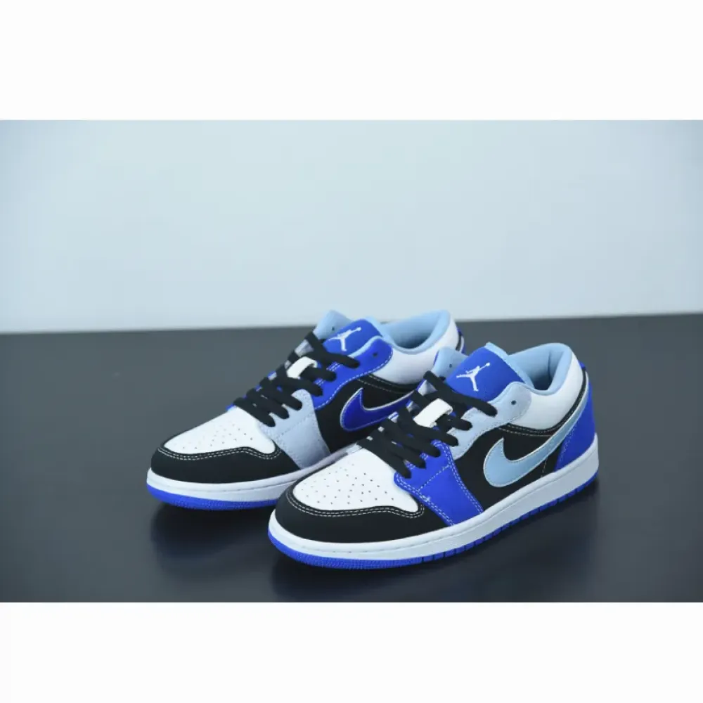Air Jordan 1 Low Blue Black White  DH0206-400