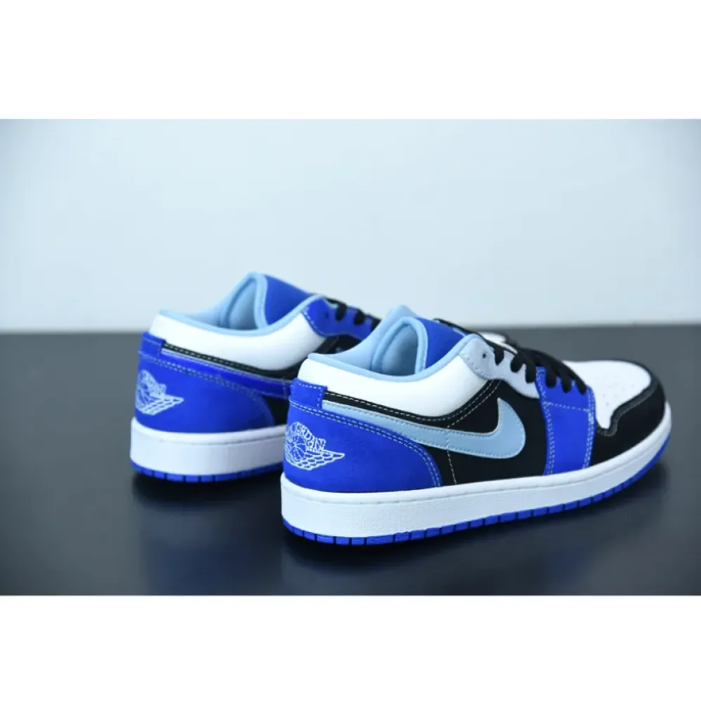 Air Jordan 1 Low Blue Black White  DH0206-400
