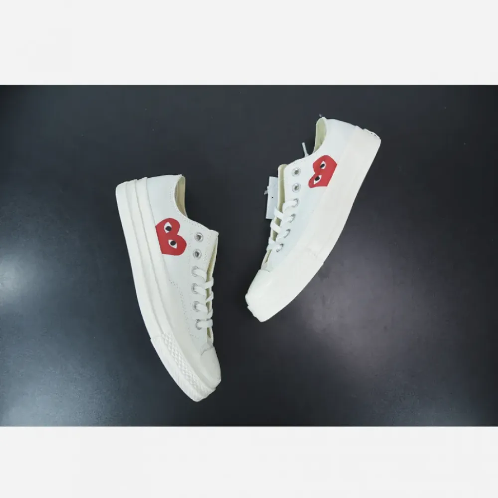 CDG x Converse Chuck Taylor All-Star 70 Ox ‘Play’ Milk/White-High Risk Red 150207C