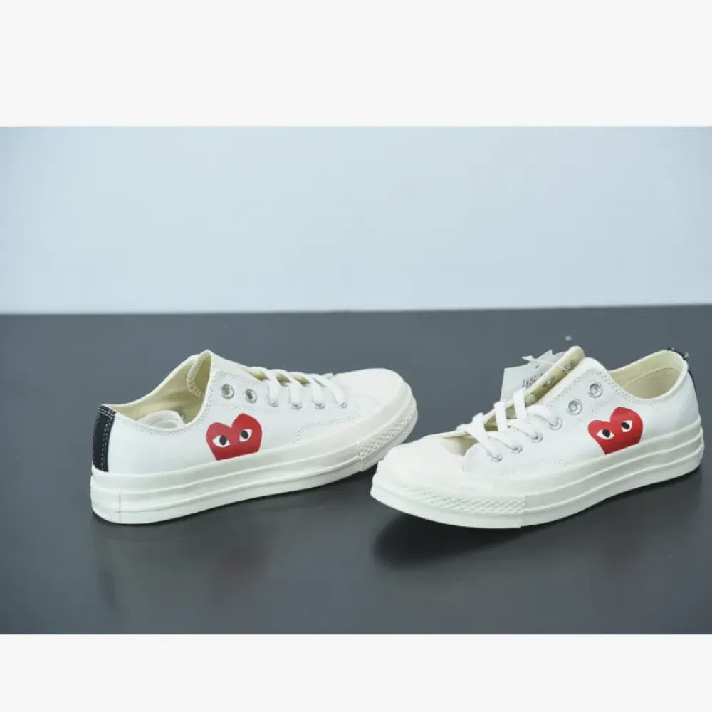 CDG x Converse Chuck Taylor All-Star 70 Ox ‘Play’ Milk/White-High Risk Red 150207C