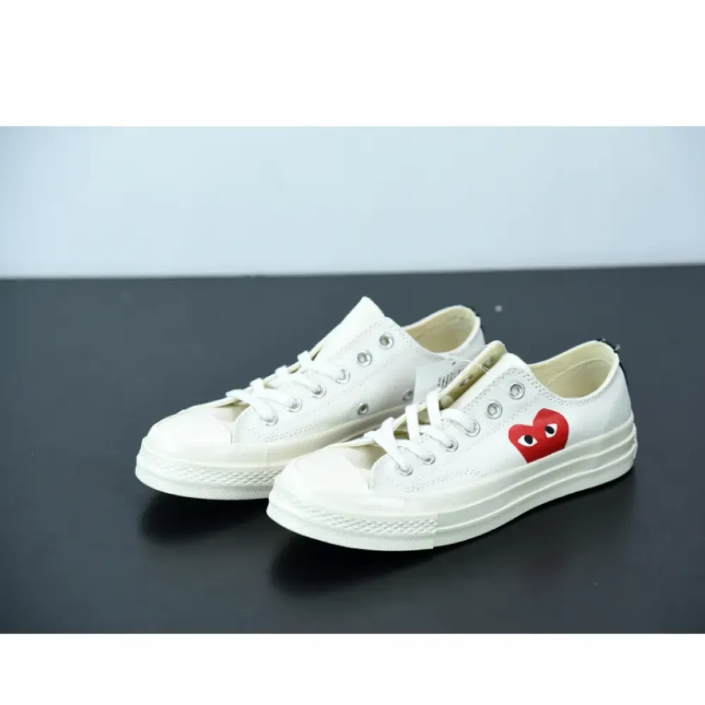 CDG x Converse Chuck Taylor All-Star 70 Ox ‘Play’ Milk/White-High Risk Red 150207C