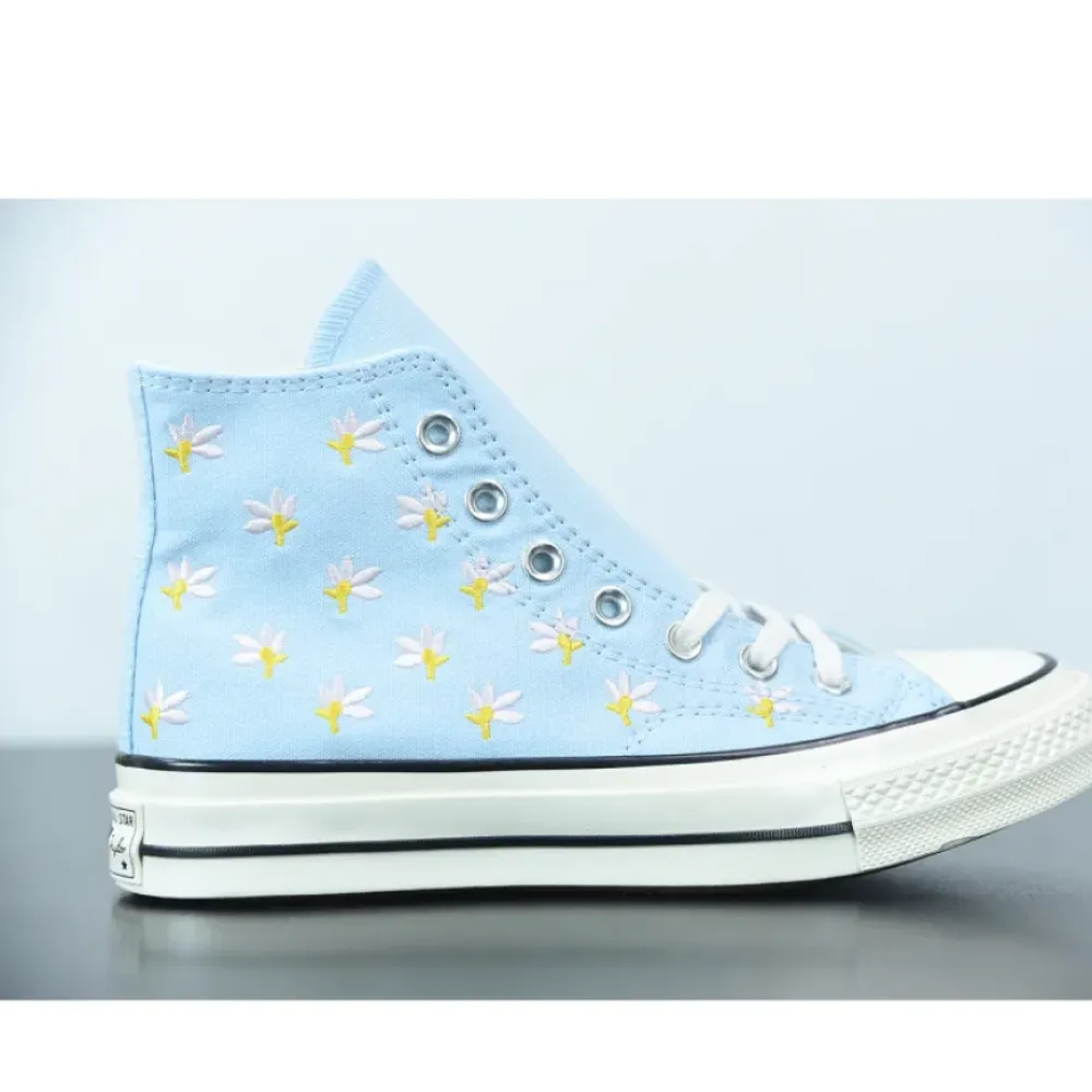 Converse Chuck 70 High Floral Print Chambray Blue  570917C