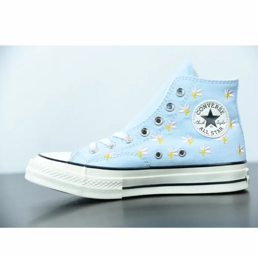 Converse Chuck 70 High Floral Print Chambray Blue  570917C