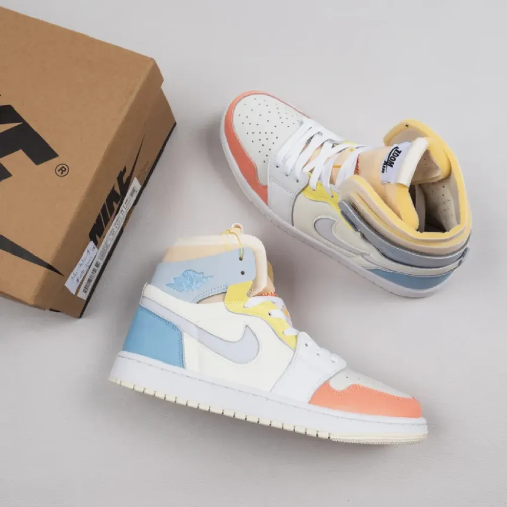 Air Jordan 1 Zoom CMFT “To My First Coach” White/Light Zitron  DJ6910-100