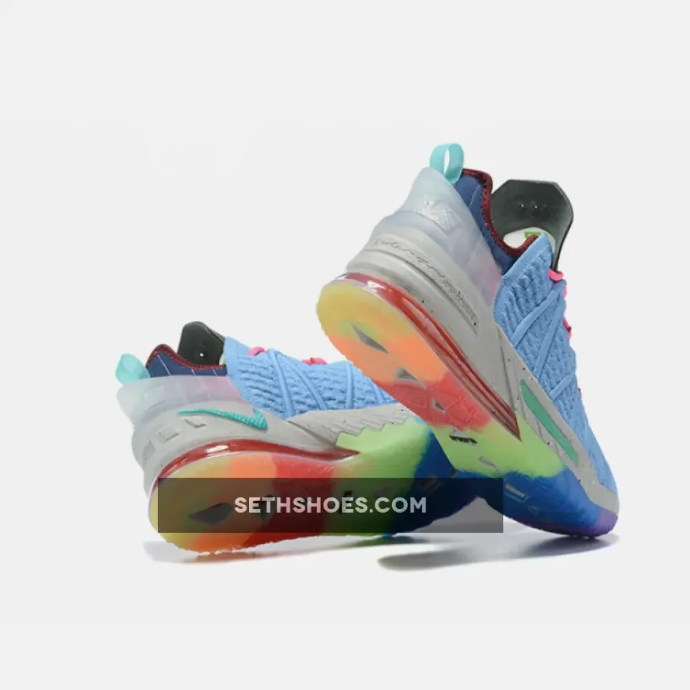 Nike LeBron 18 ‘Best 1-9’ University Blue/Metallic Gold-Multi-Color DM2813-400