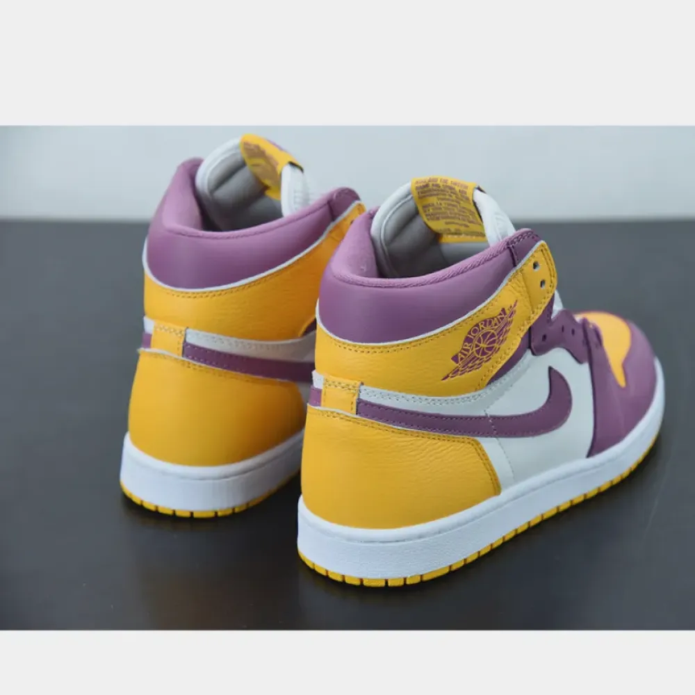 Air Jordan 1 High OG “Brotherhood” Gold/Bordeaux-White  555088-706
