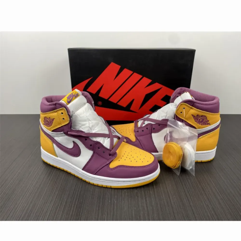 Air Jordan 1 High OG “Brotherhood” Gold/Bordeaux-White  555088-706
