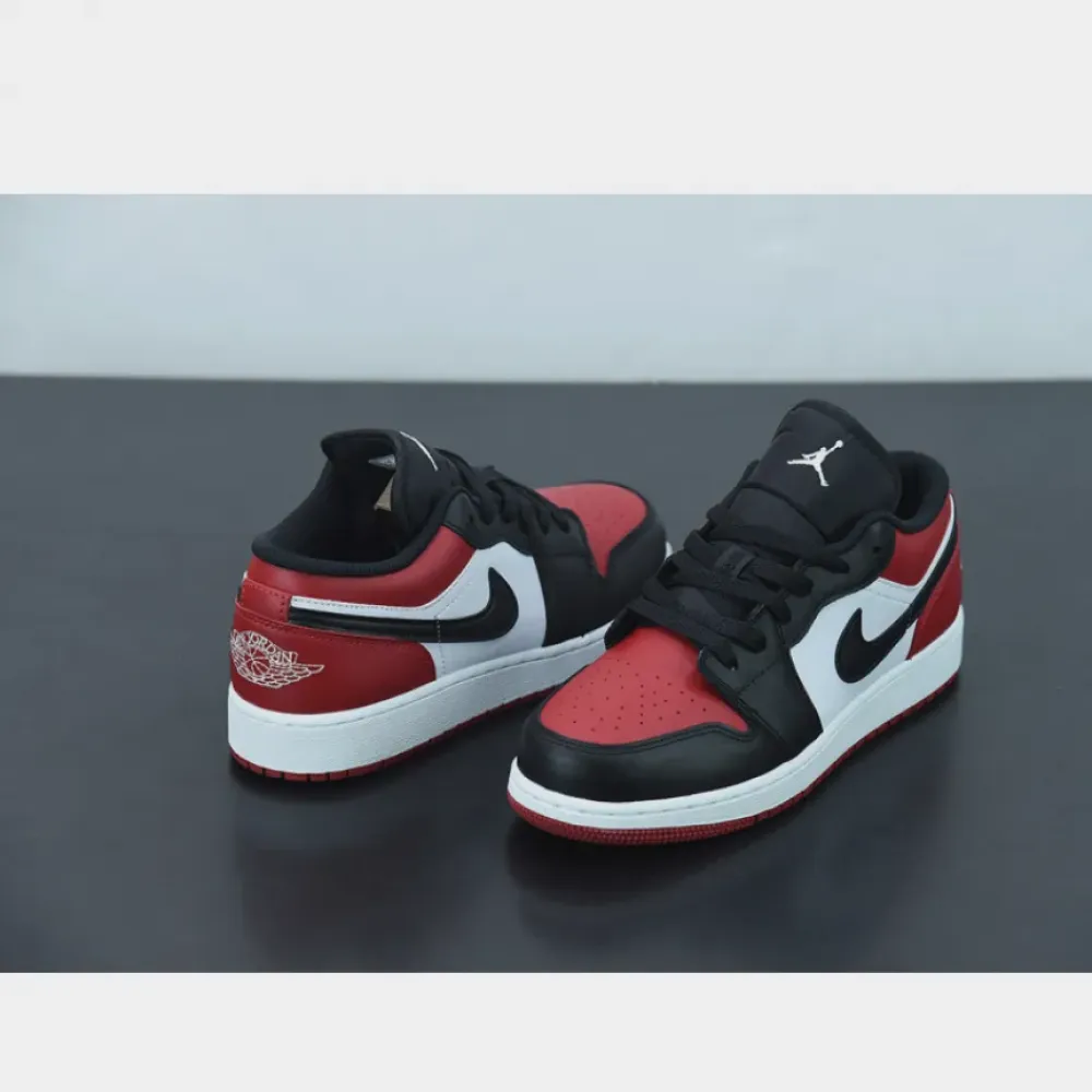 Air Jordan 1 Low “Bred Toe” White/Black-Red  553558-612