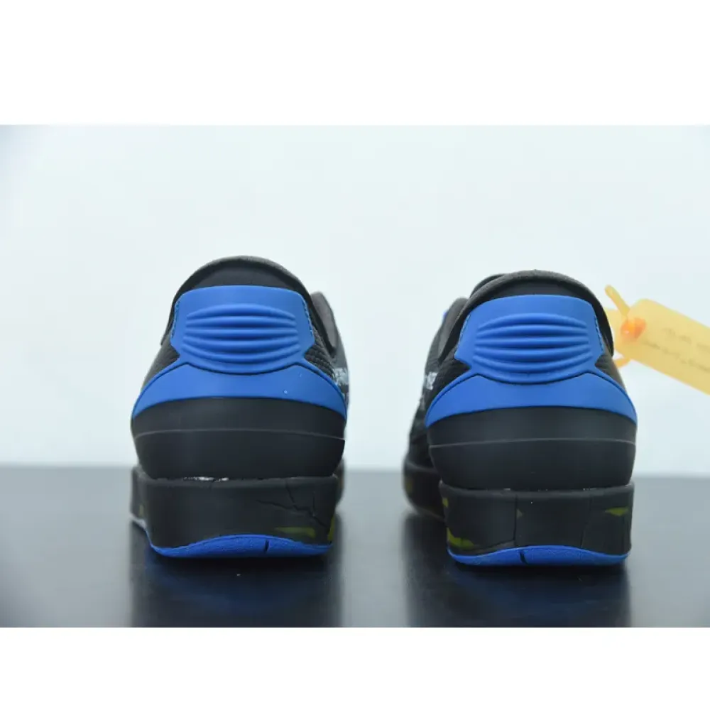 Off-White x Air Jordan 2 Low Black/Blue/Grey  DJ4375-004