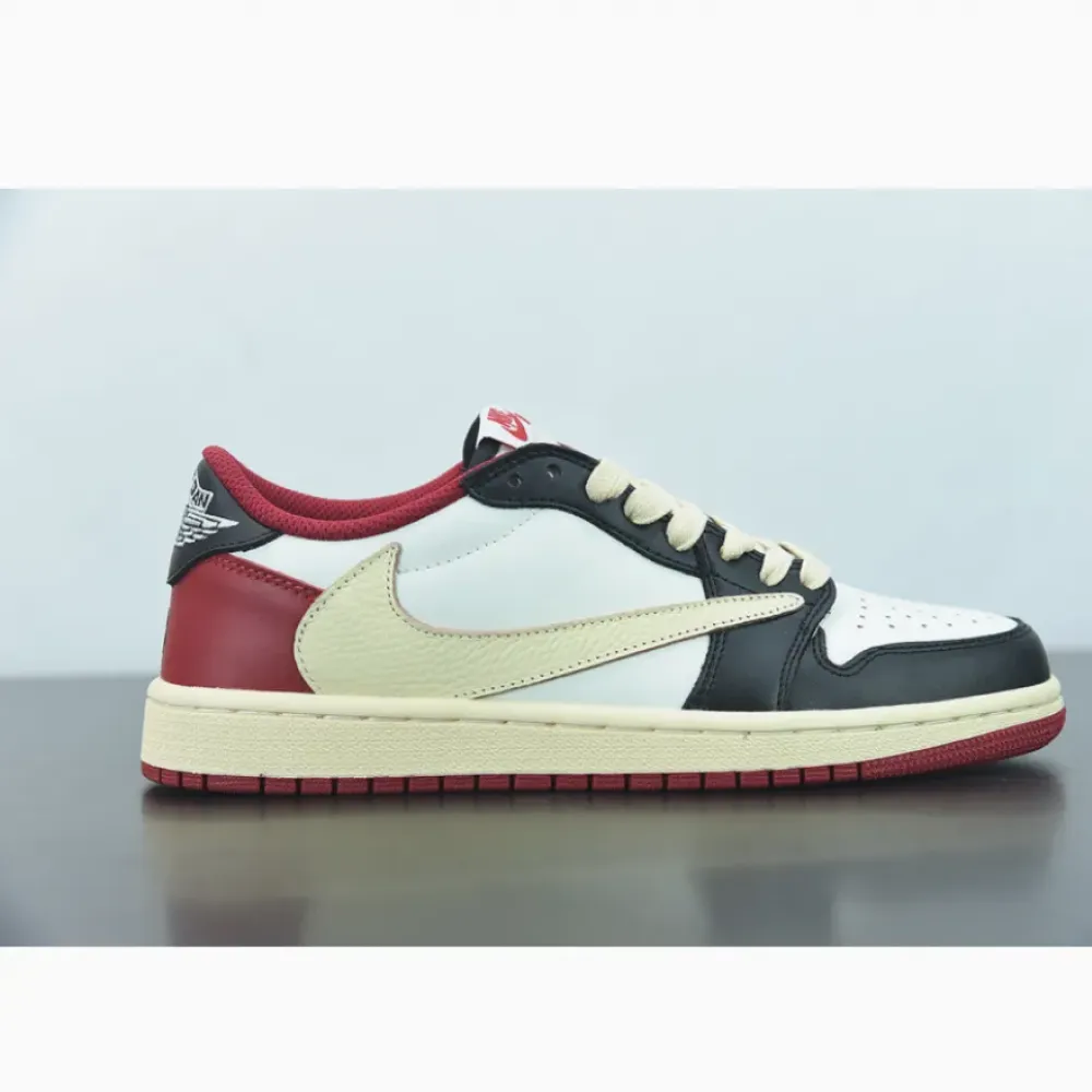 Travis Scott x Fragment x Air Jordan 1 Low OG White Red Black