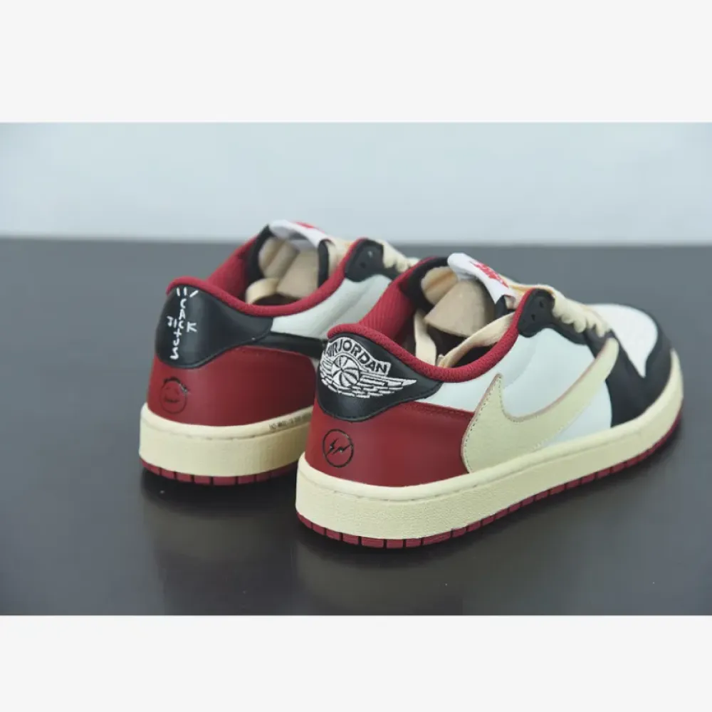 Travis Scott x Fragment x Air Jordan 1 Low OG White Red Black