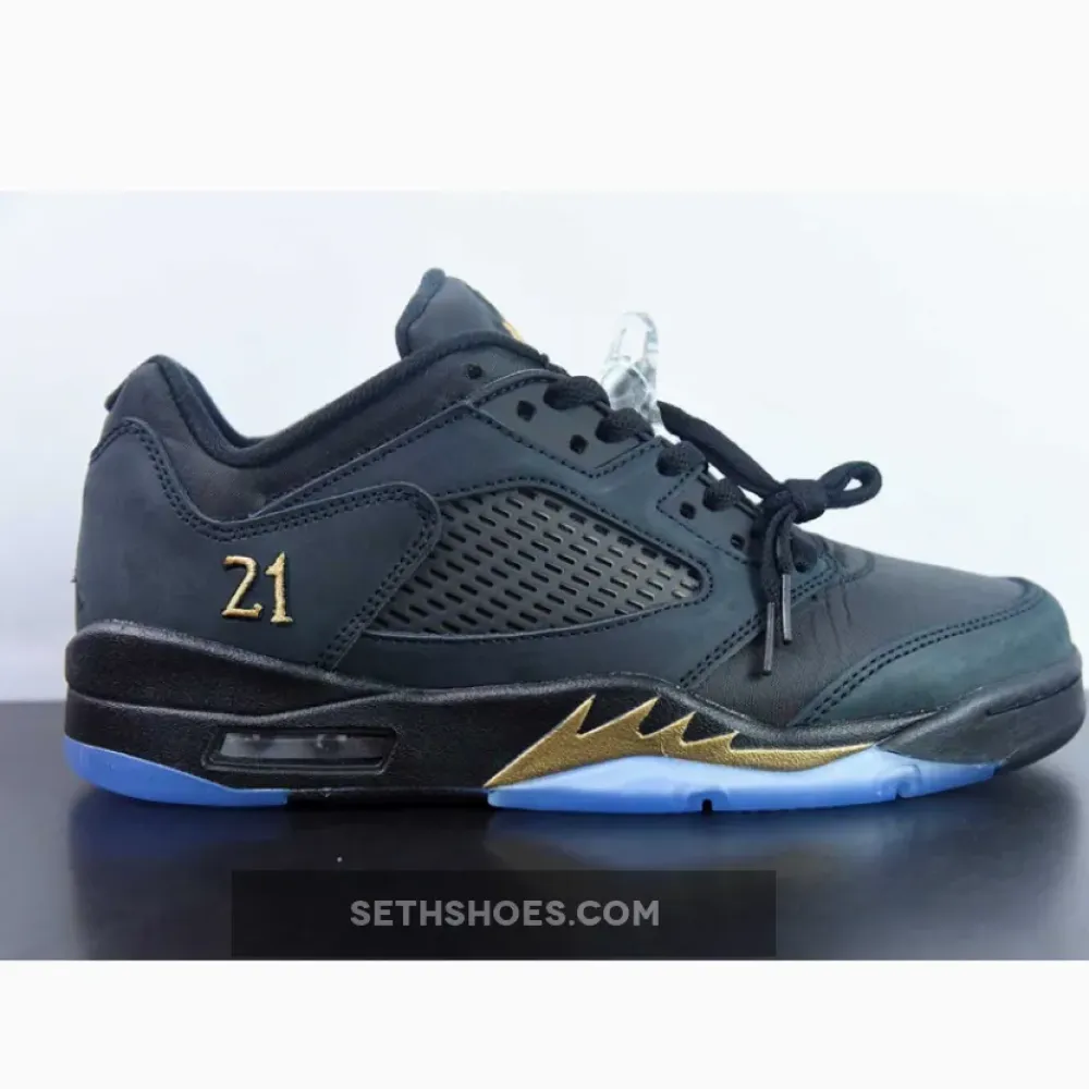 Air Jordan 5 Low “Wings” Black / Metallic Gold DJ1094-001