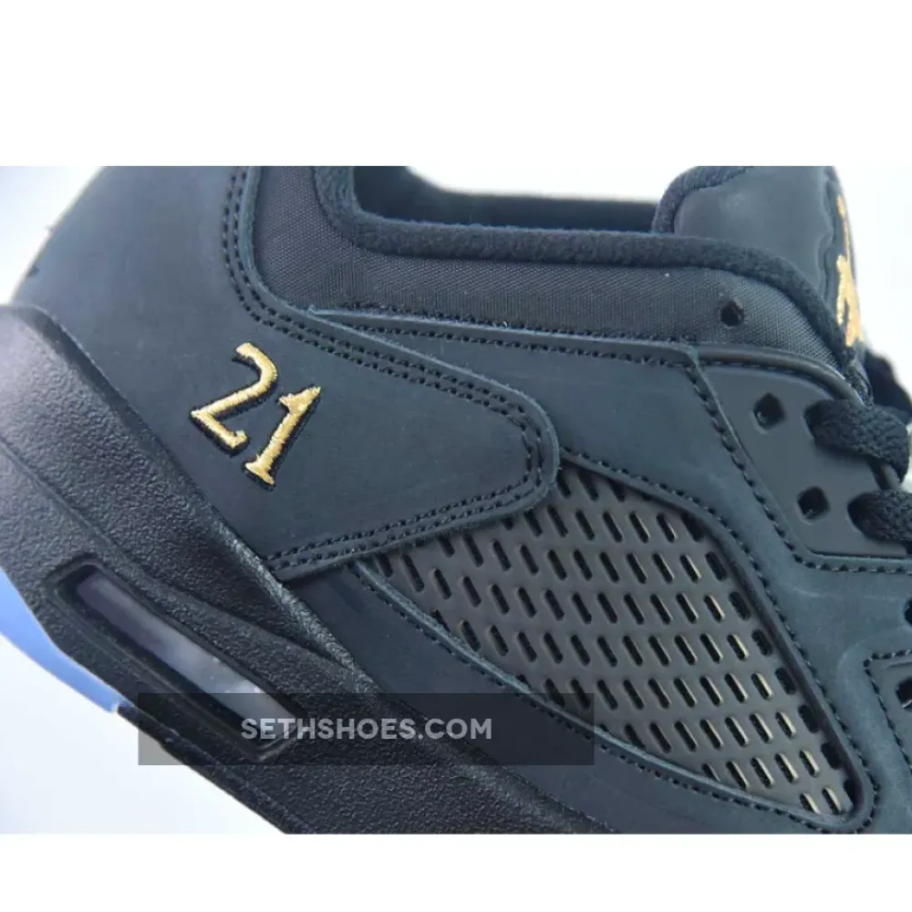 Air Jordan 5 Low “Wings” Black / Metallic Gold DJ1094-001
