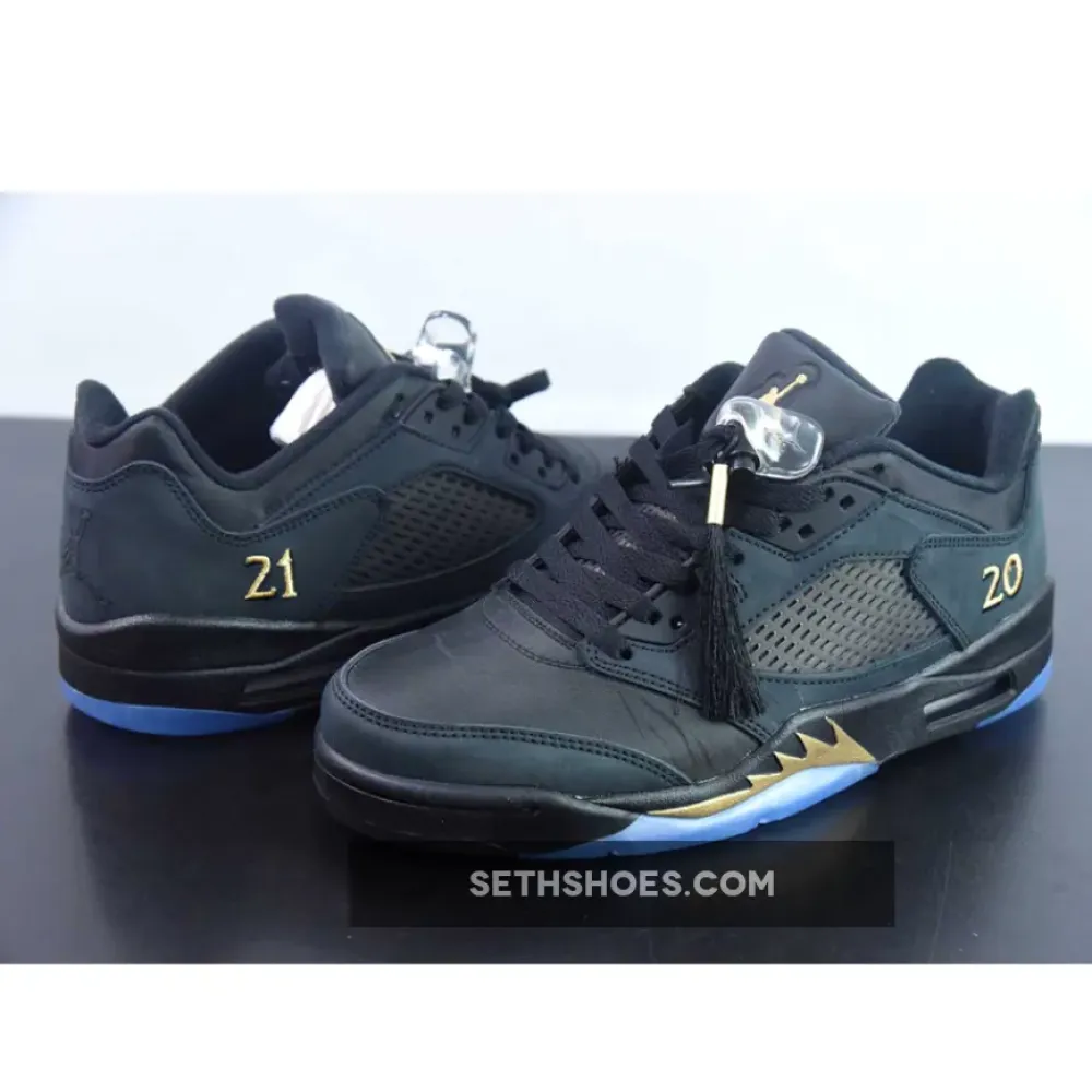 Air Jordan 5 Low “Wings” Black / Metallic Gold DJ1094-001