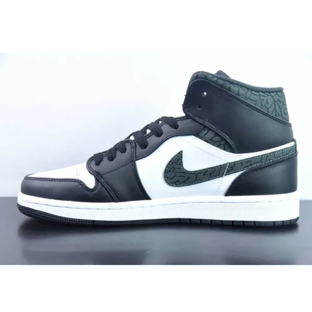 Air Jordan 1 Mid SE “Panda Elephant” Black White FB9911-001