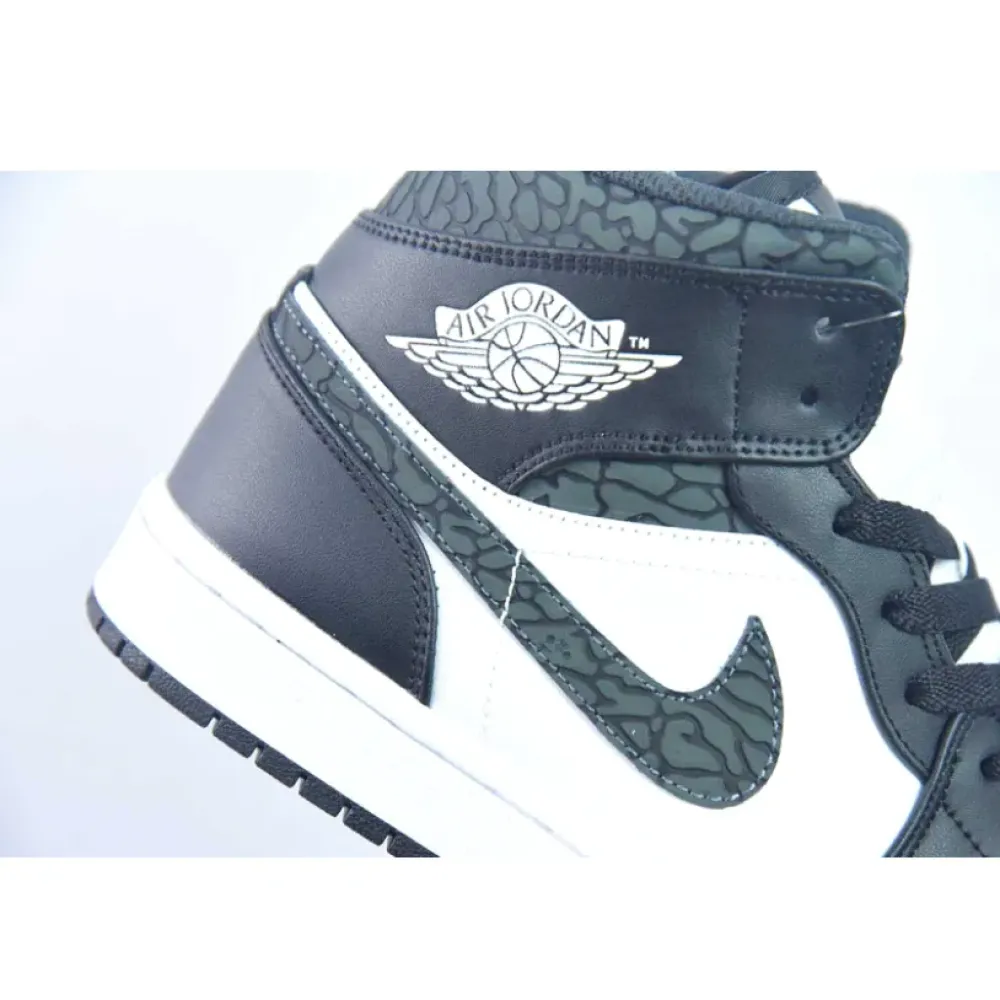 Air Jordan 1 Mid SE “Panda Elephant” Black White FB9911-001