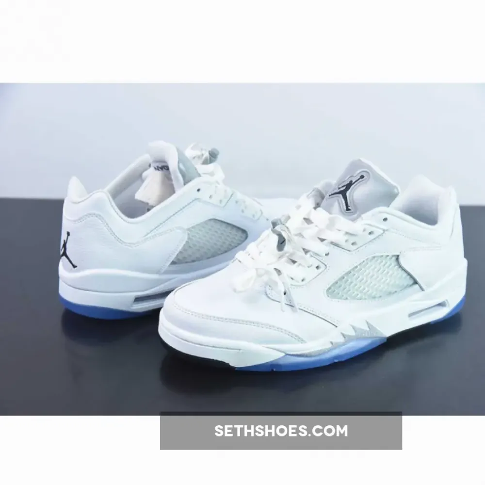 Air Jordan 5 Low White/Black-Wolf Grey 819172-122