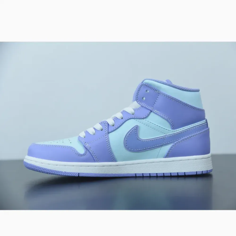 Air Jordan 1 Mid Purple Pulse/Glacier Blue/White/Arctic Punch  554724-500