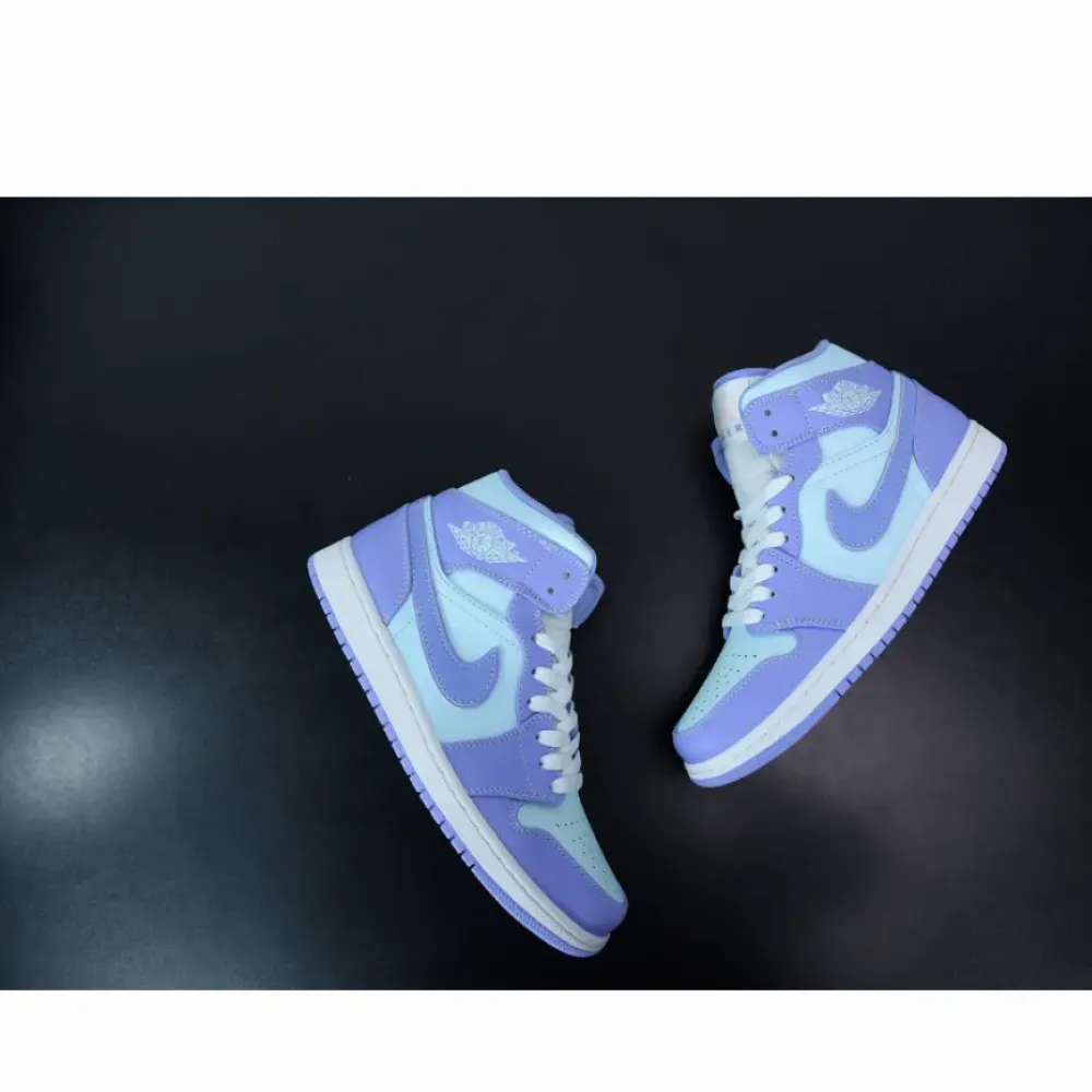 Air Jordan 1 Mid Purple Pulse/Glacier Blue/White/Arctic Punch  554724-500