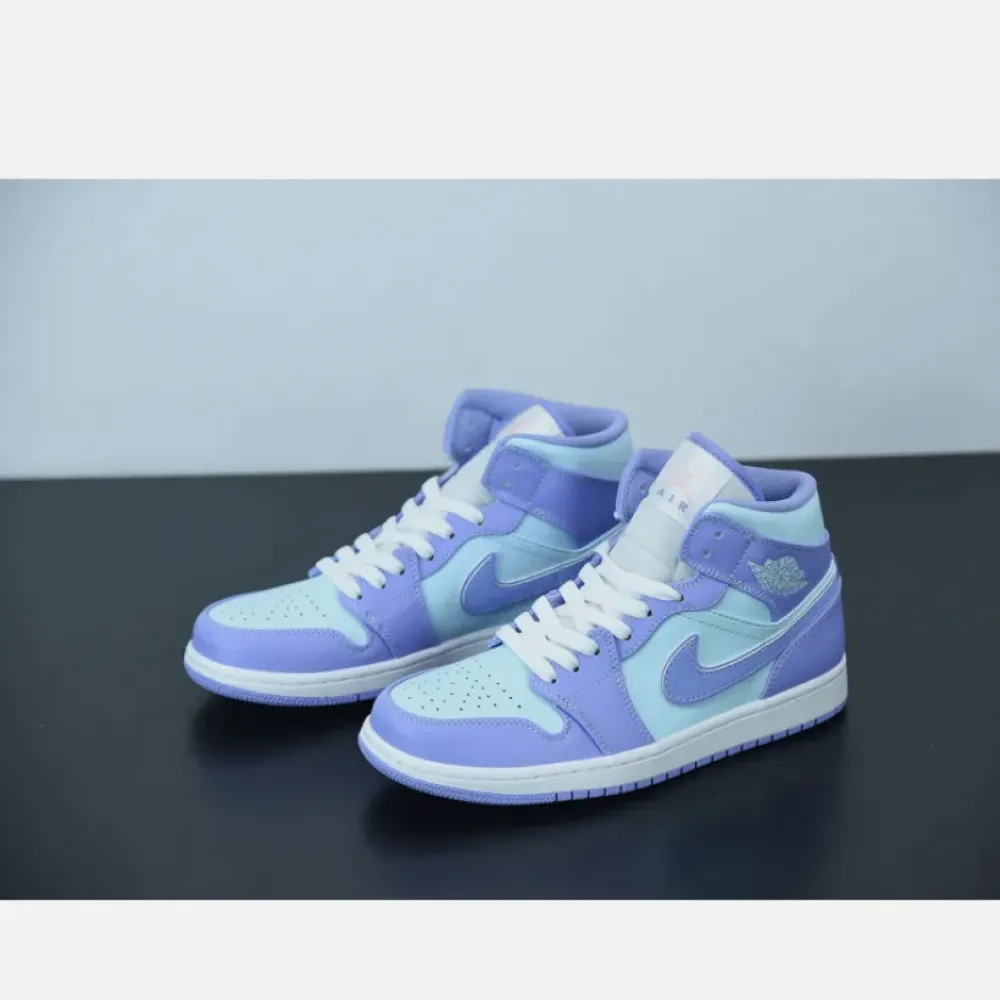 Air Jordan 1 Mid Purple Pulse/Glacier Blue/White/Arctic Punch  554724-500