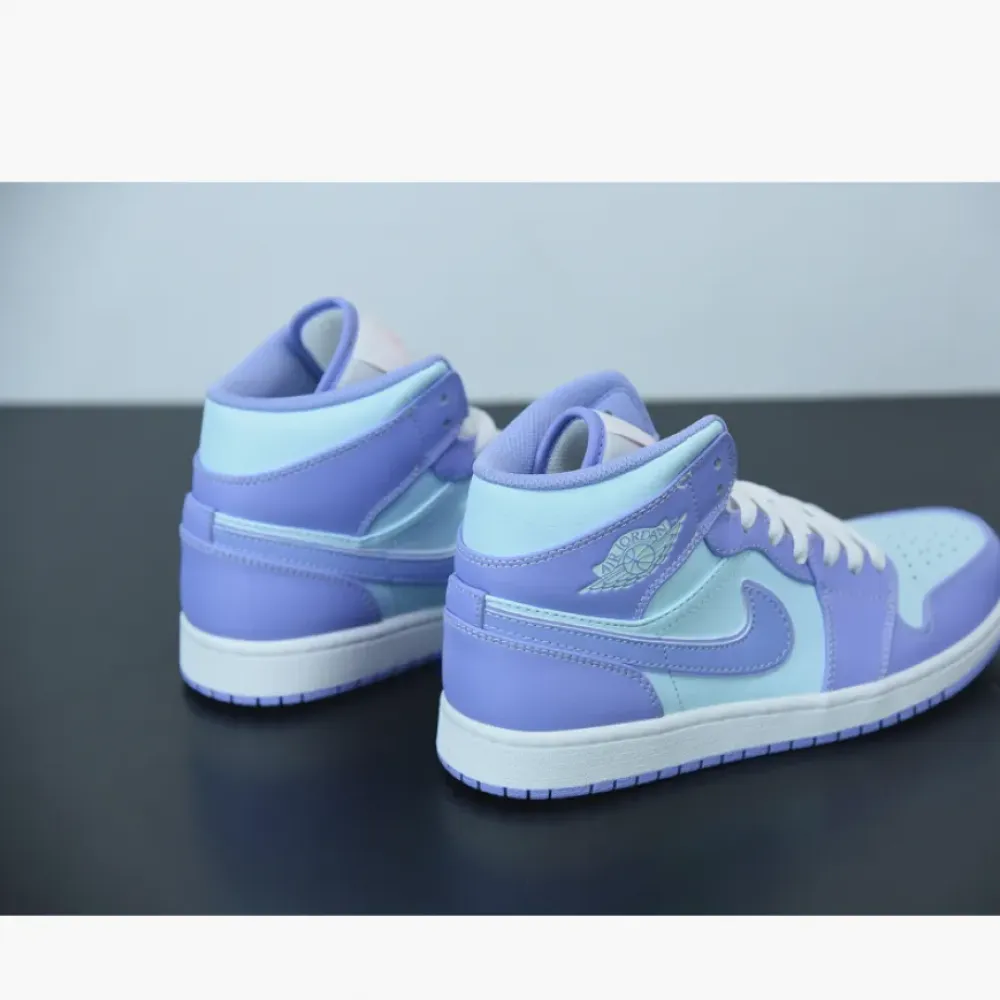 Air Jordan 1 Mid Purple Pulse/Glacier Blue/White/Arctic Punch  554724-500