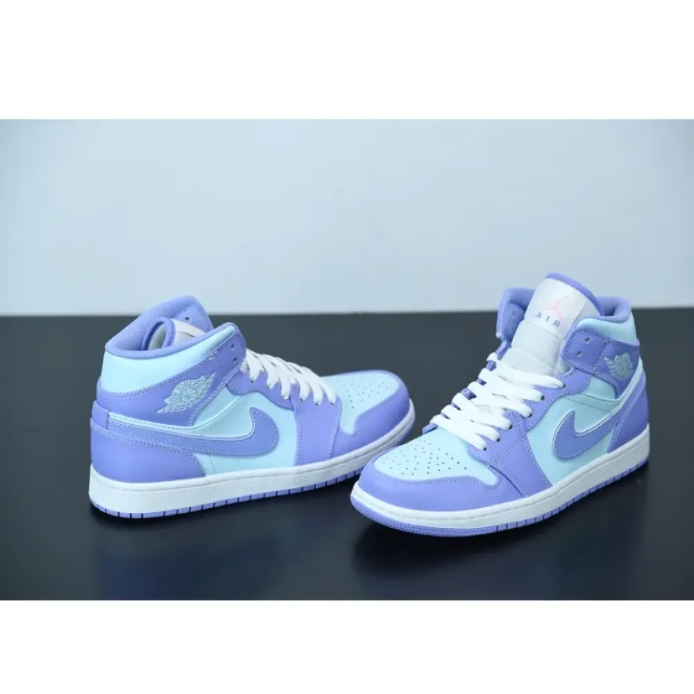 Air Jordan 1 Mid Purple Pulse/Glacier Blue/White/Arctic Punch  554724-500
