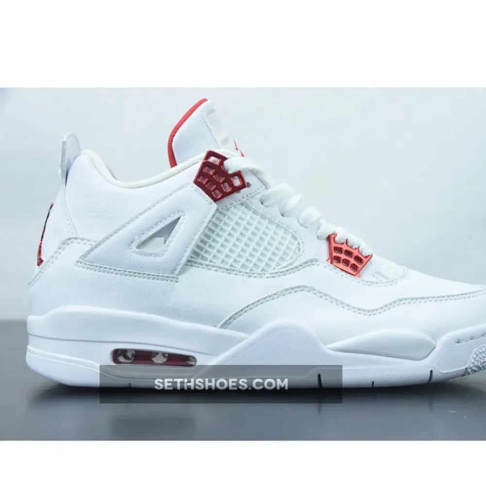 Air Jordan 4 “Red Metallic” White/University Red-Metallic Silver  CT8527-112