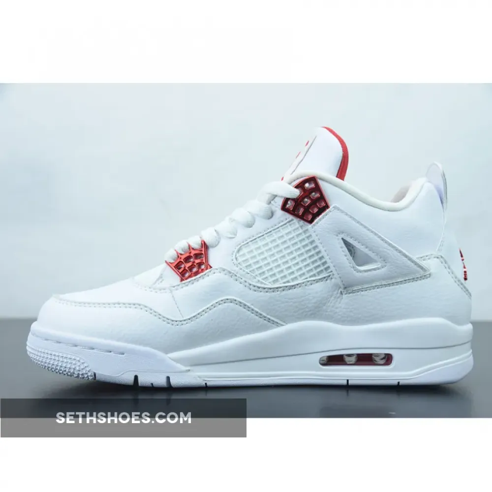 Air Jordan 4 “Red Metallic” White/University Red-Metallic Silver  CT8527-112